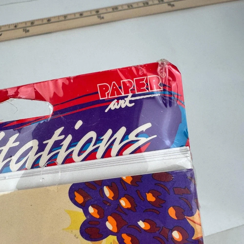 Vtg Package of 8 An Invitation‎ Greeting Card Fall Autumn Party Invite Sealed